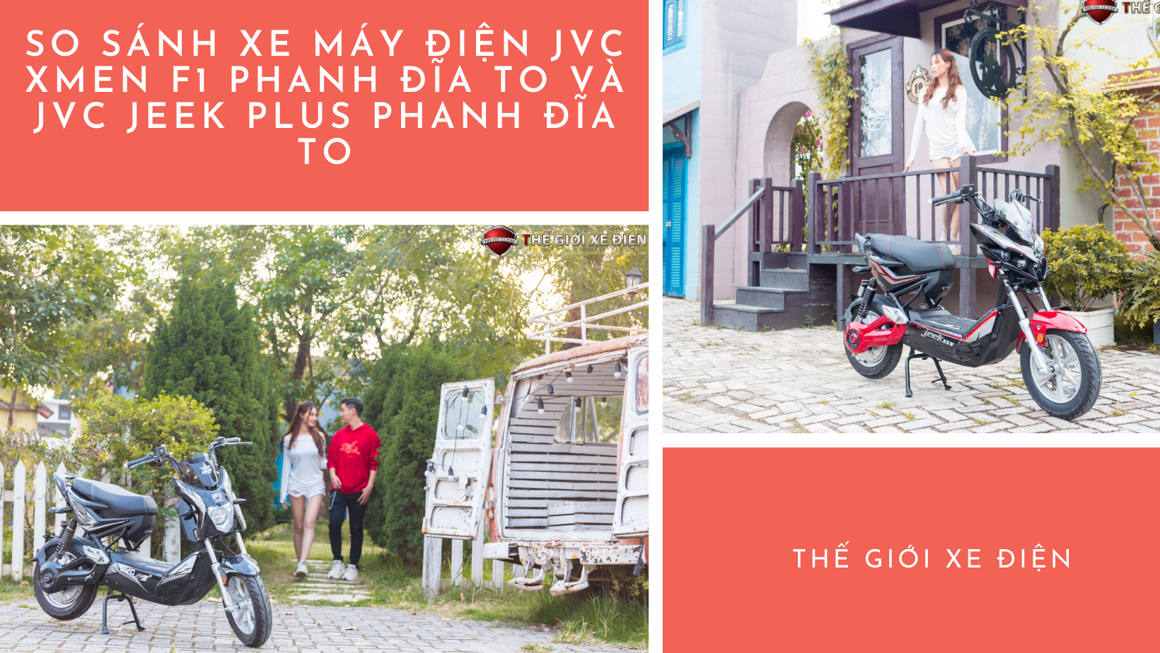 So sánh xe máy điện JVC Xmen F1 phanh đĩa to và JVC Jeek Plus phanh đĩa to So sánh xe máy điện JVC Xmen F1 phanh đĩa to và JVC Jeek Plus phanh đĩa to